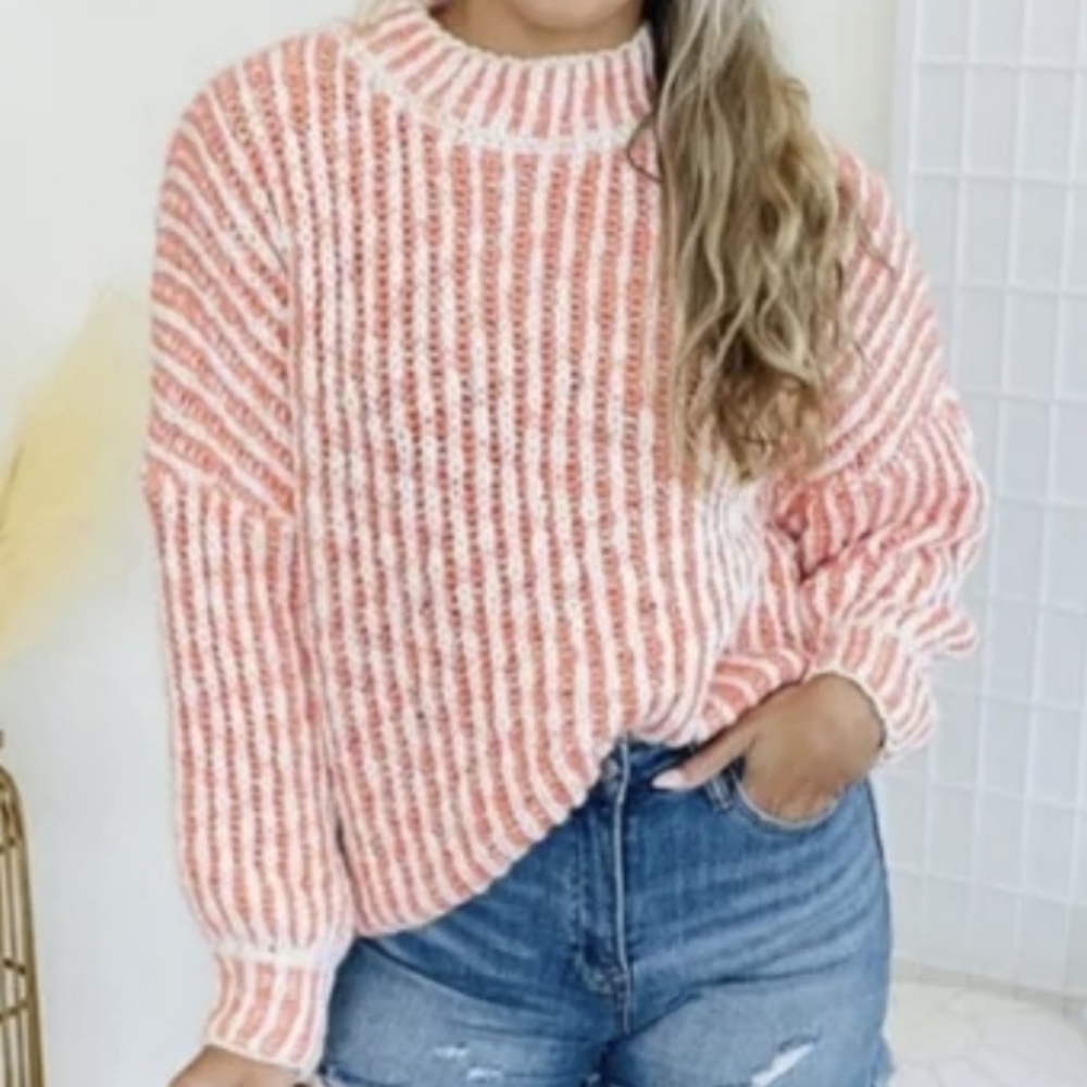 Pol sweater womens shirt 70 polyester 30 wool casual academia barbiecore